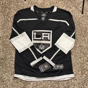 NWT Fanatics Breakaway NHL LA Kings Home Black Hockey Jersey Mens Size XS